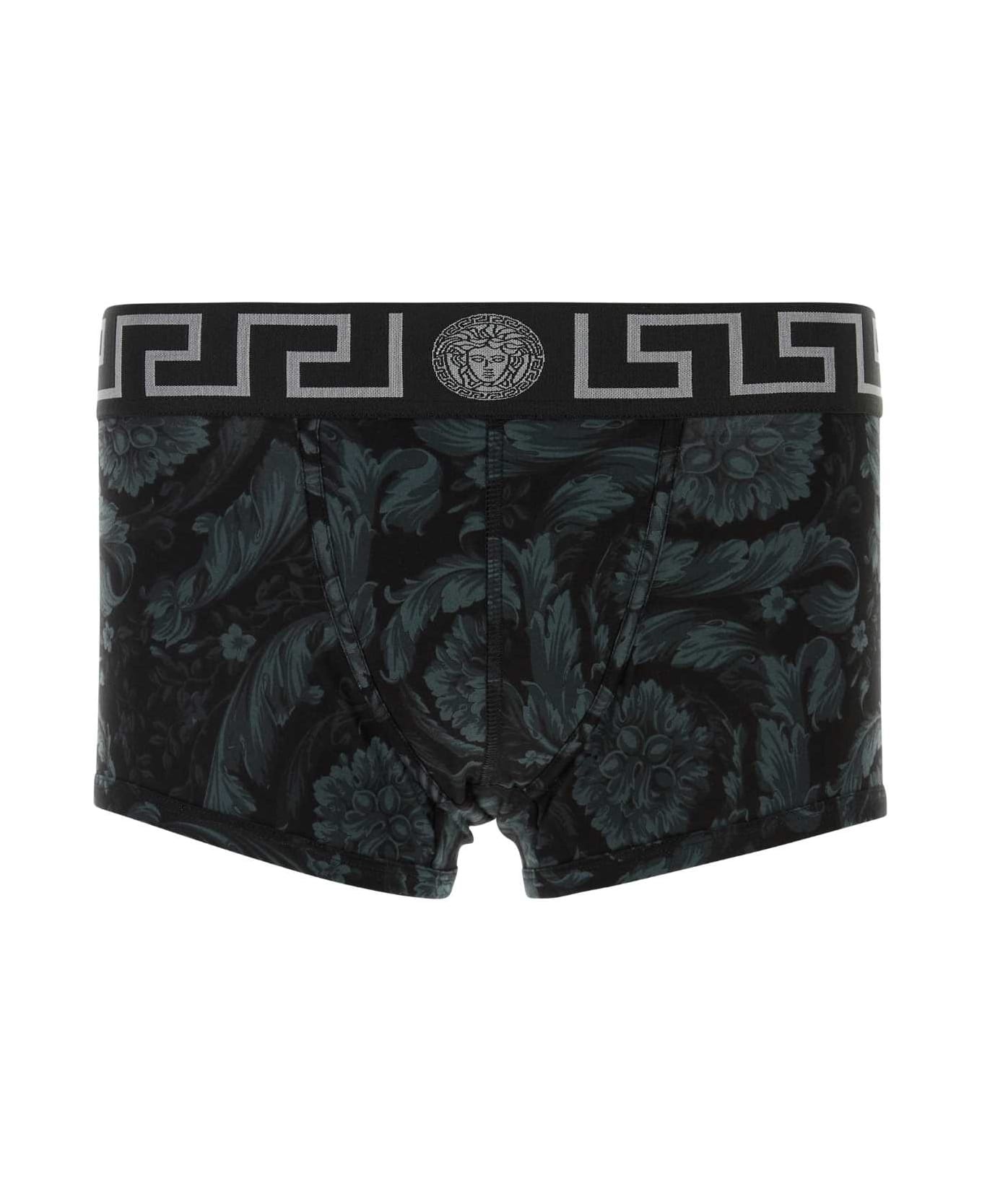 Printed Stretch Cotton Boxer - 1