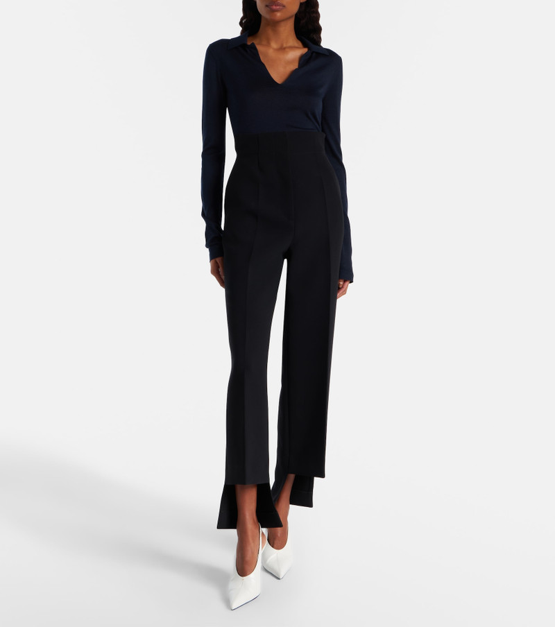KHAITE Mikel silk polo sweater outlook