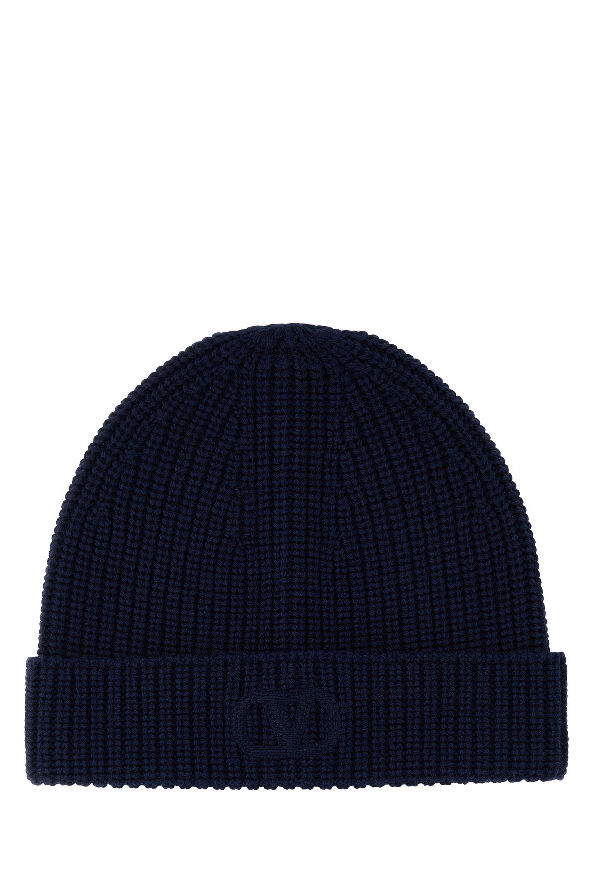 Midnight blue wool beanie hat - 1