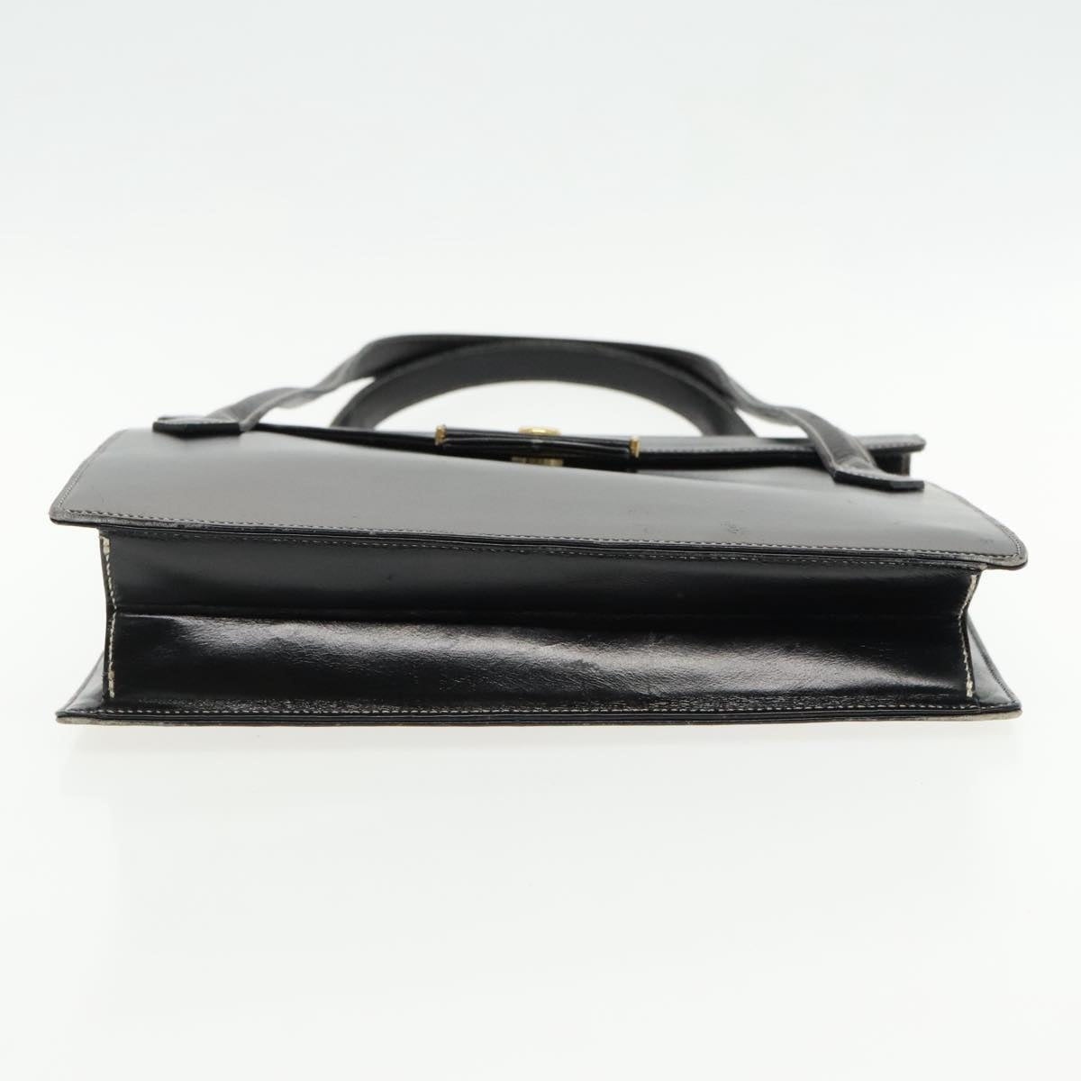DIOR Hand Bag Leather Black Gold - 5