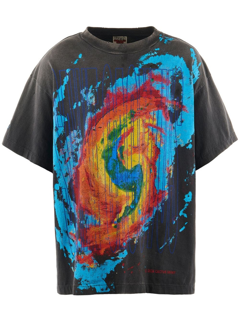 x Cactus Plant Flea Market abstract-print T-shirt 1