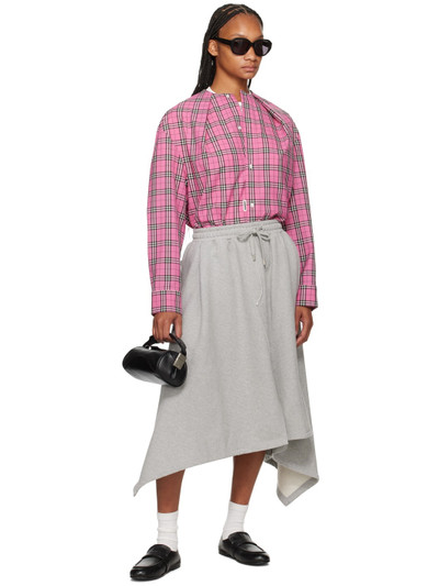 ADER error Gray Asymmetric Midi Skirt outlook