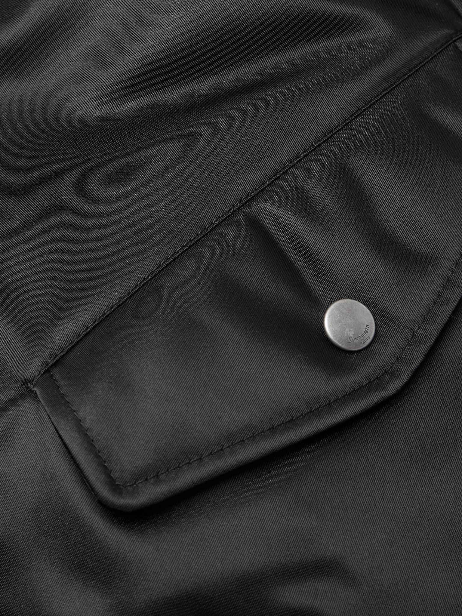 Recycled-Shell Bomber Jacket Black - 5