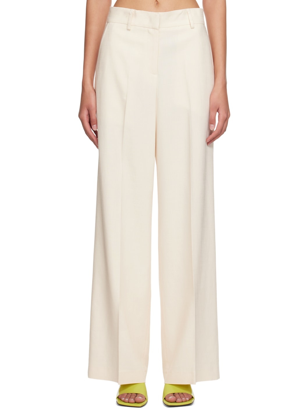 Off-White Straight Trousers - 1