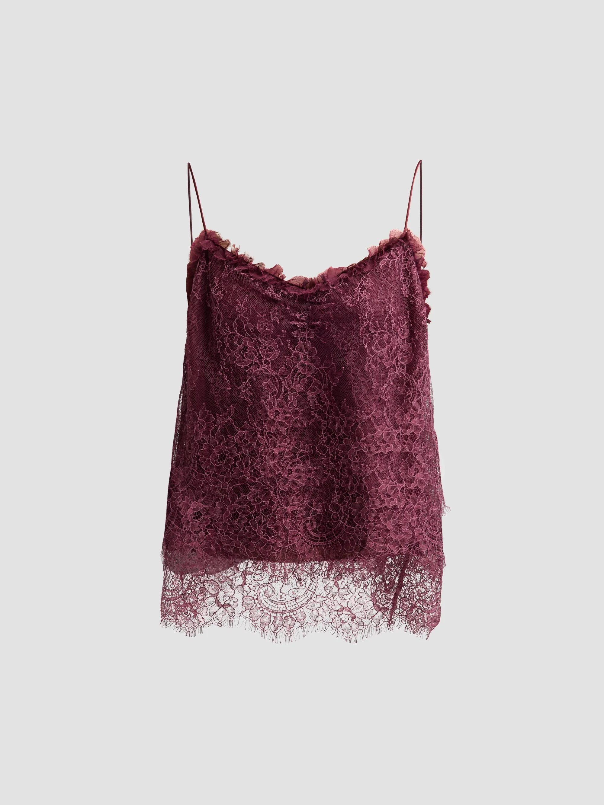 Women's Ferni Lace Top - Faded Merlot - 1