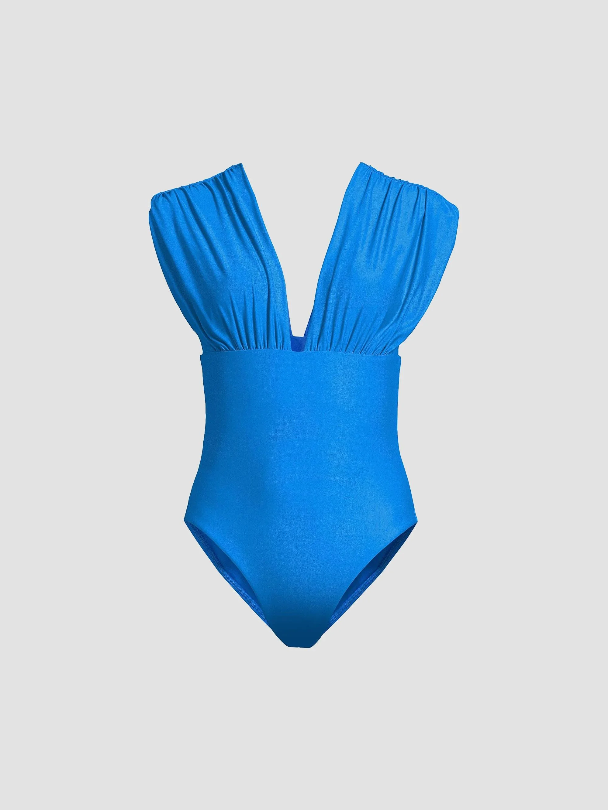 Women's Joy Ruched One-Piece Swimsuit - Blue - 1