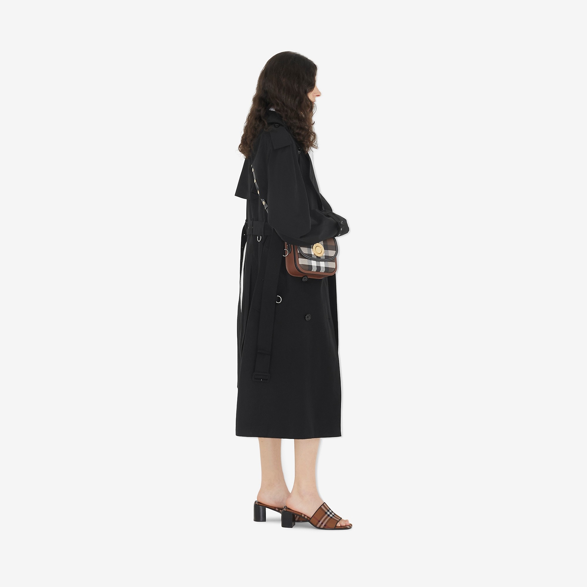Check and Leather Small Elizabeth Bag - 2