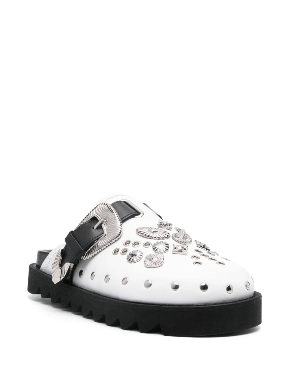 metal-eyelet mules - 2