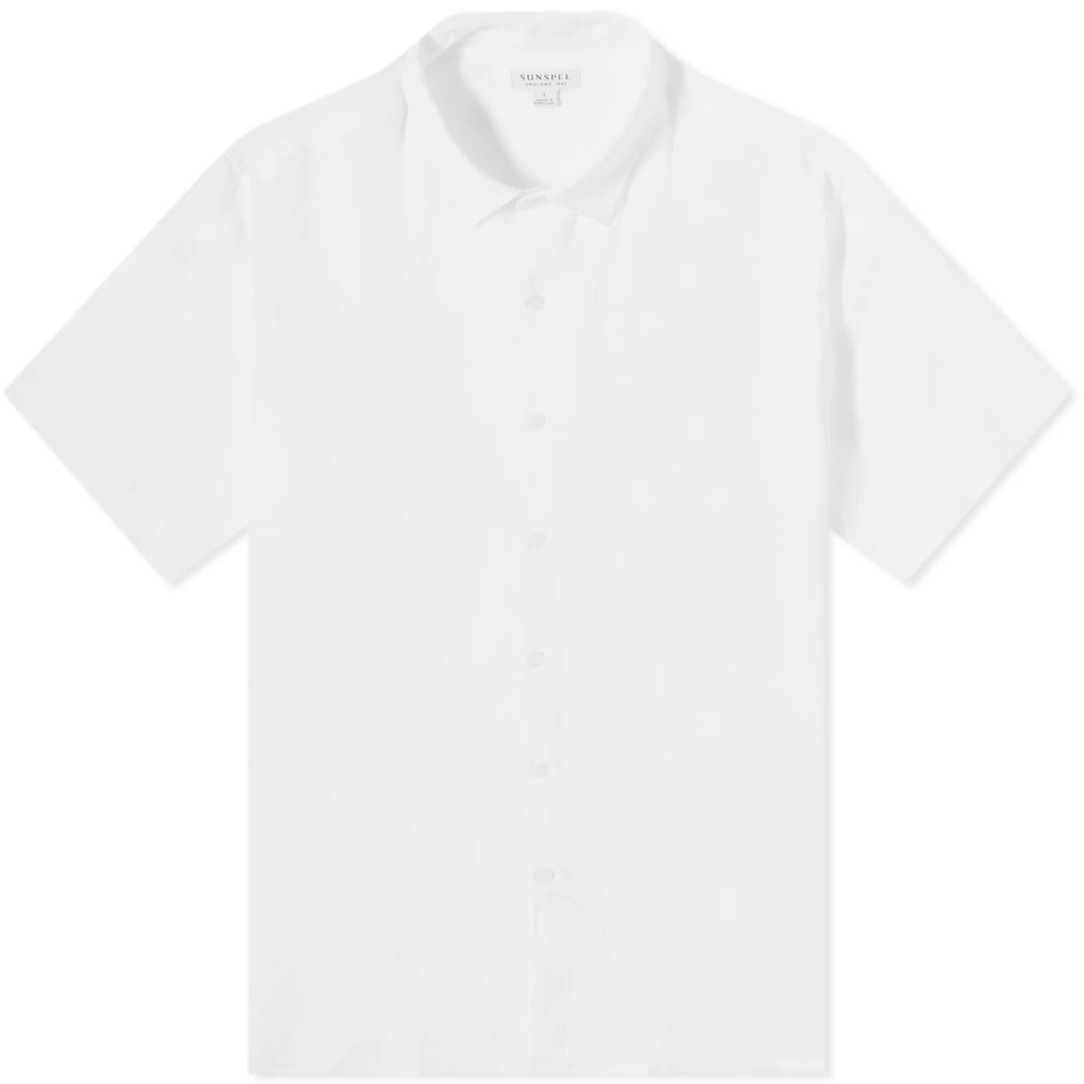 Sunspel Linen Short Sleeve Shirt - 1