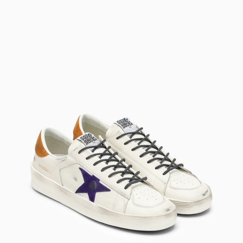 Golden Goose Low Stardan White/Purple/Mustard Trainer Men - 2