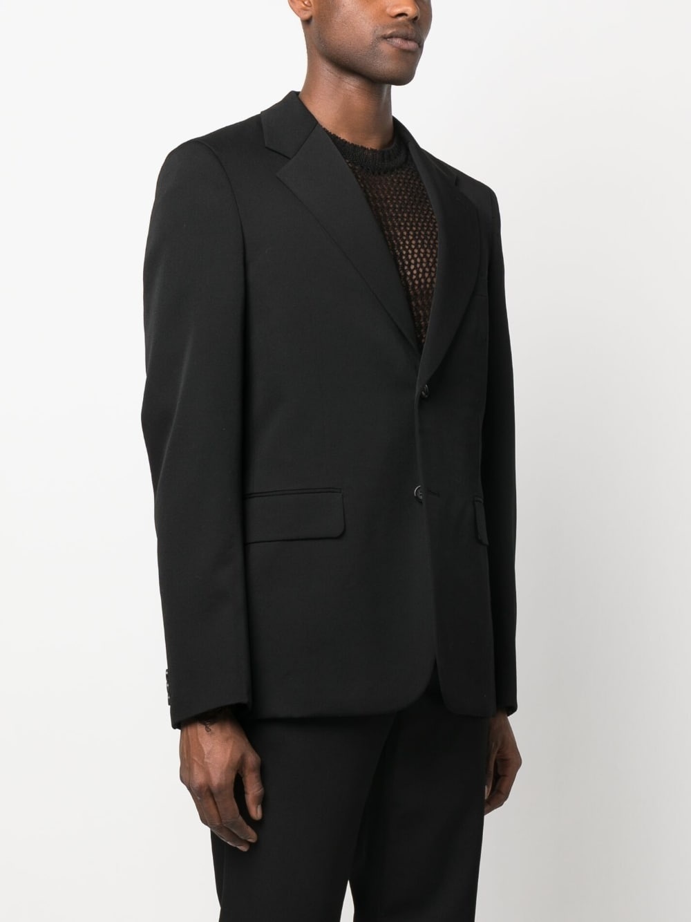 tailored wool-blend blazer - 3