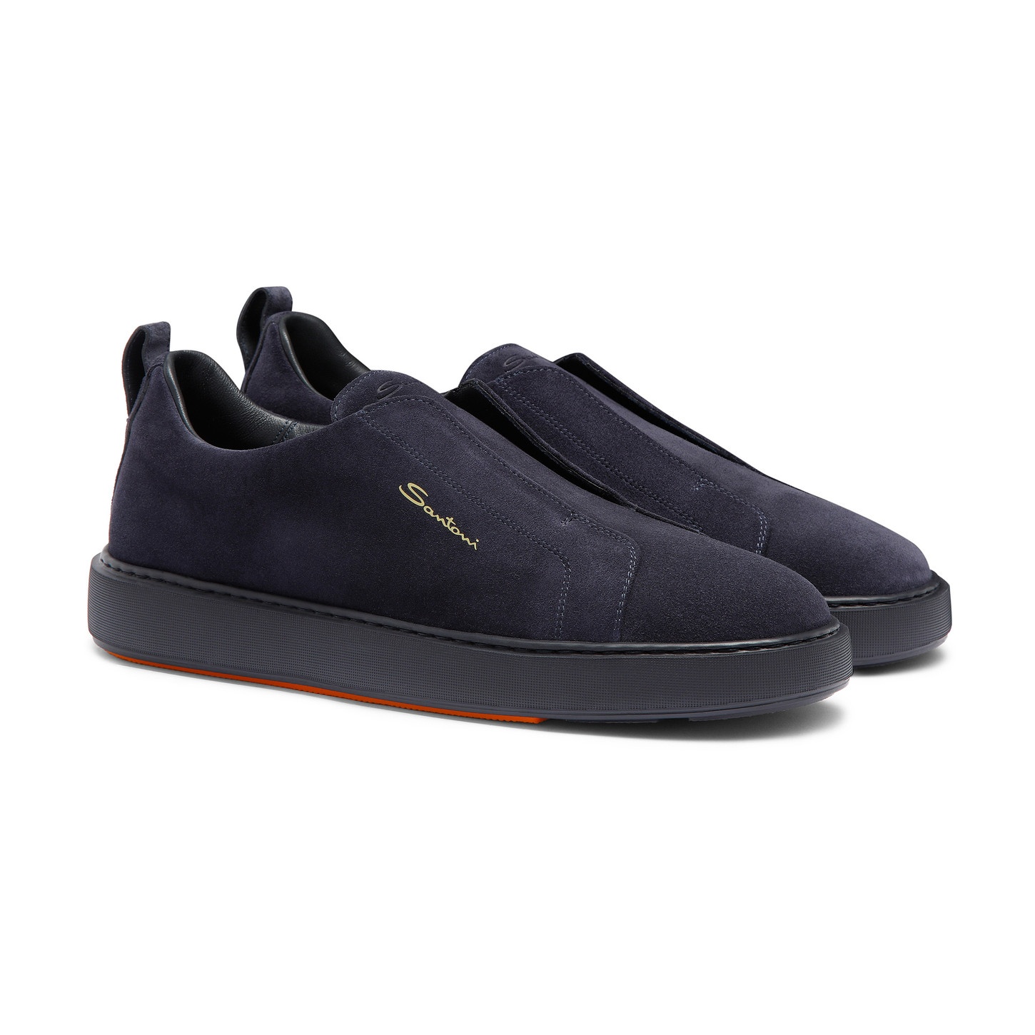 Men's blue suede slip-on sneaker - 3
