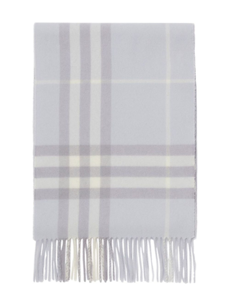 Burberry checked cashmere scarf outlook
