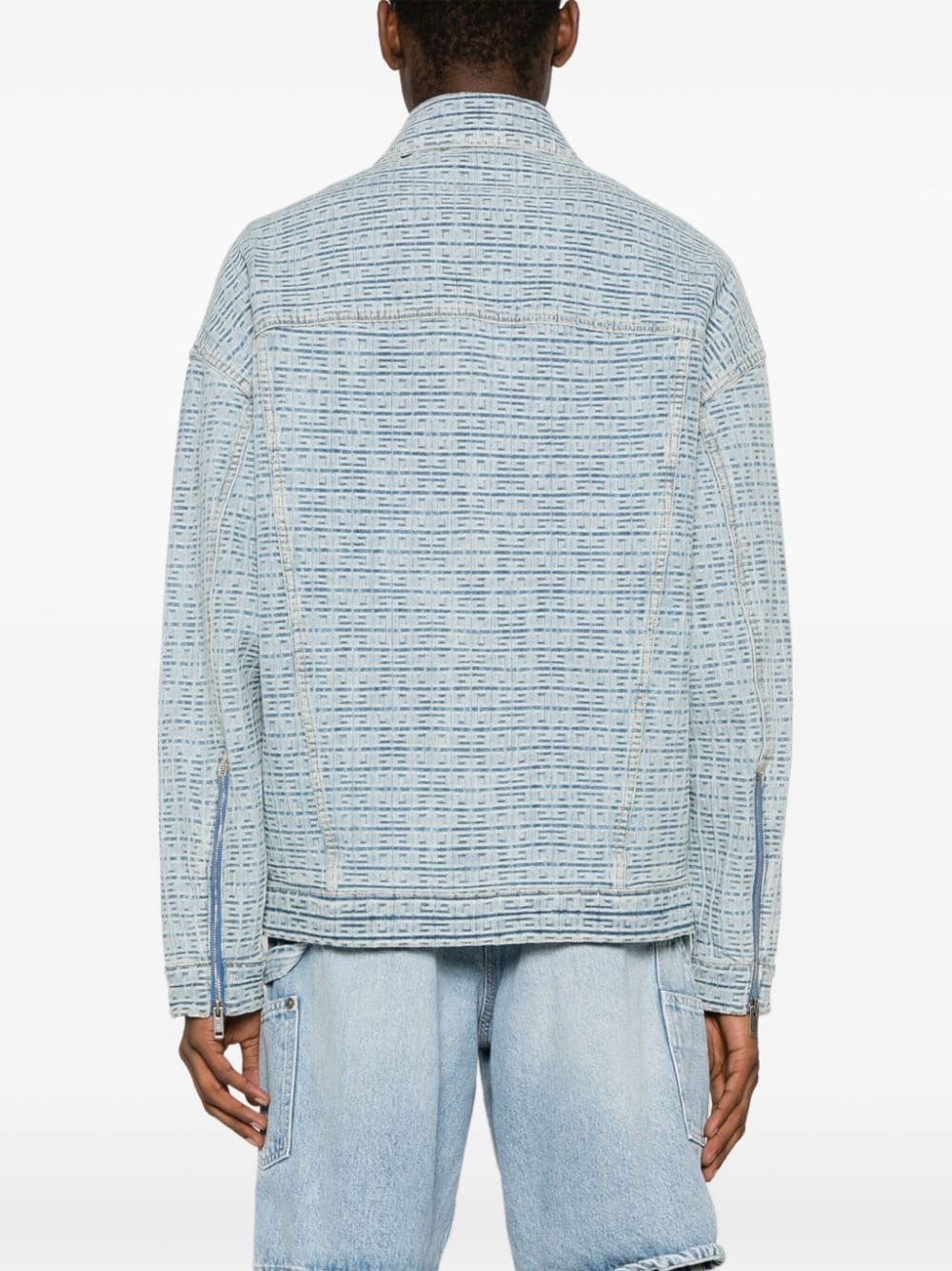 4G-embossed denim jacket - 4
