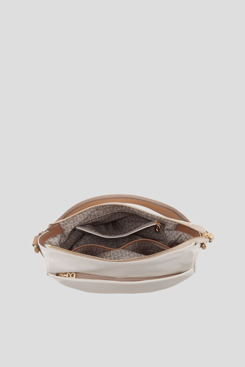 Klosters Isalie hobo bag in Off-white/Brown 4