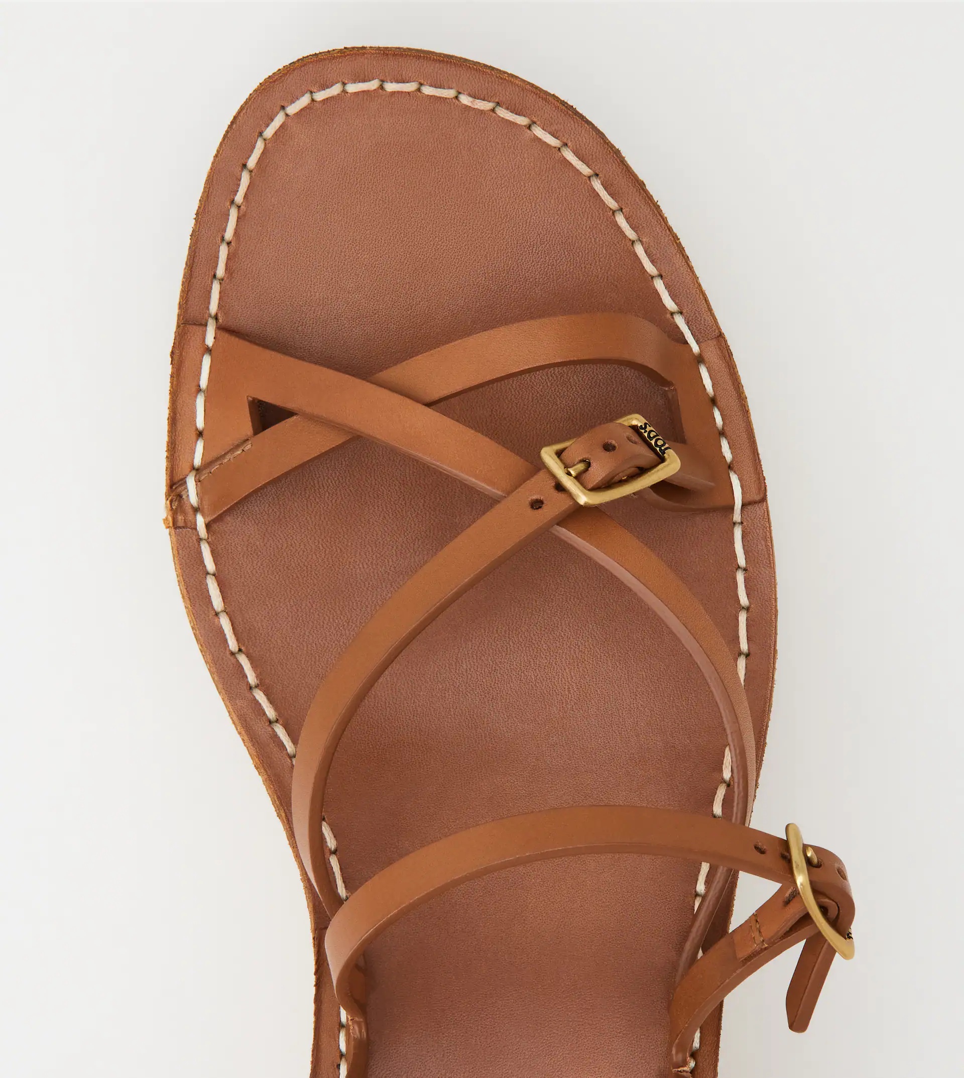 WEDGE SANDALS IN LEATHER - BROWN - 4