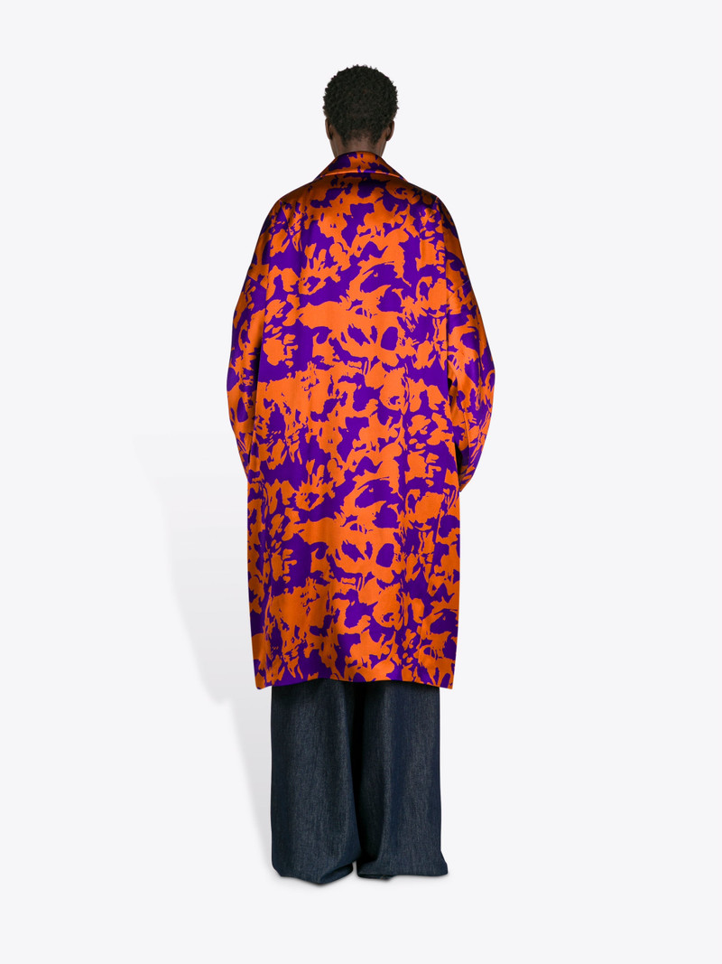 FLORAL VISCOSE SATIN COAT 4