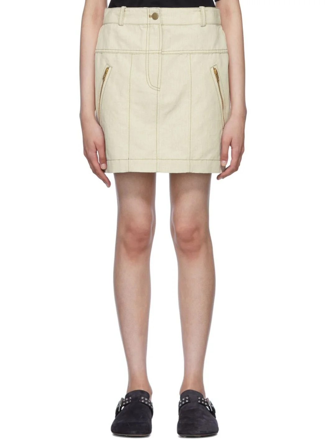 high-waisted 미니 스커트 - 1
