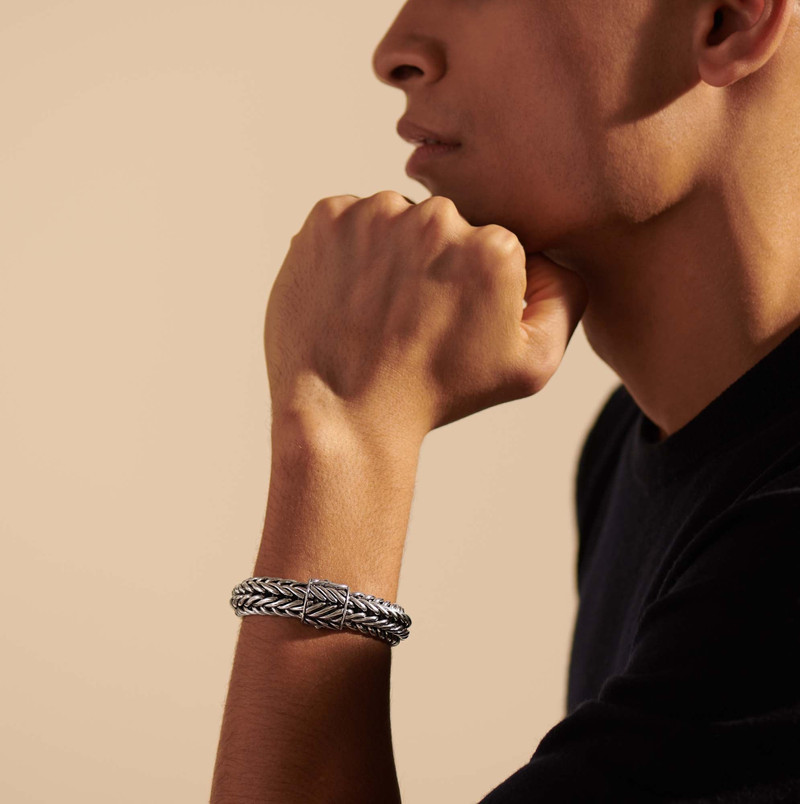 Icon Chevron Bracelet, Sterling Silver, 15MM 5