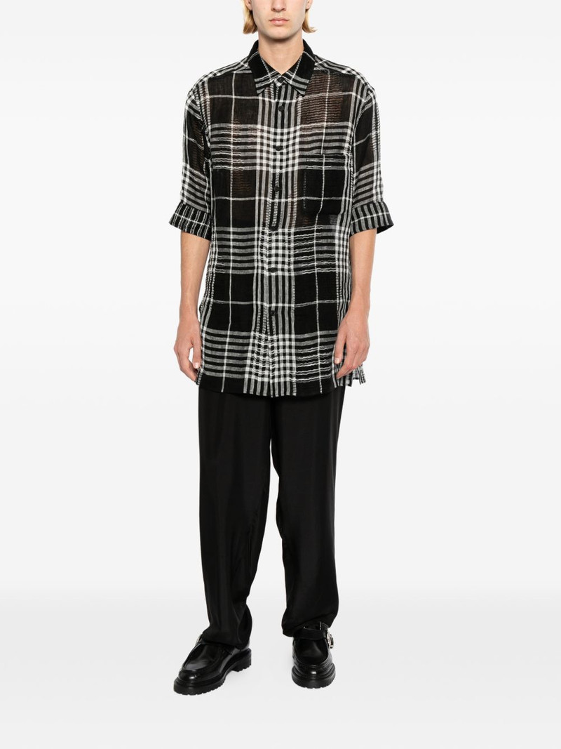 Yohji Yamamoto elasticated-waistband tapered trousers outlook