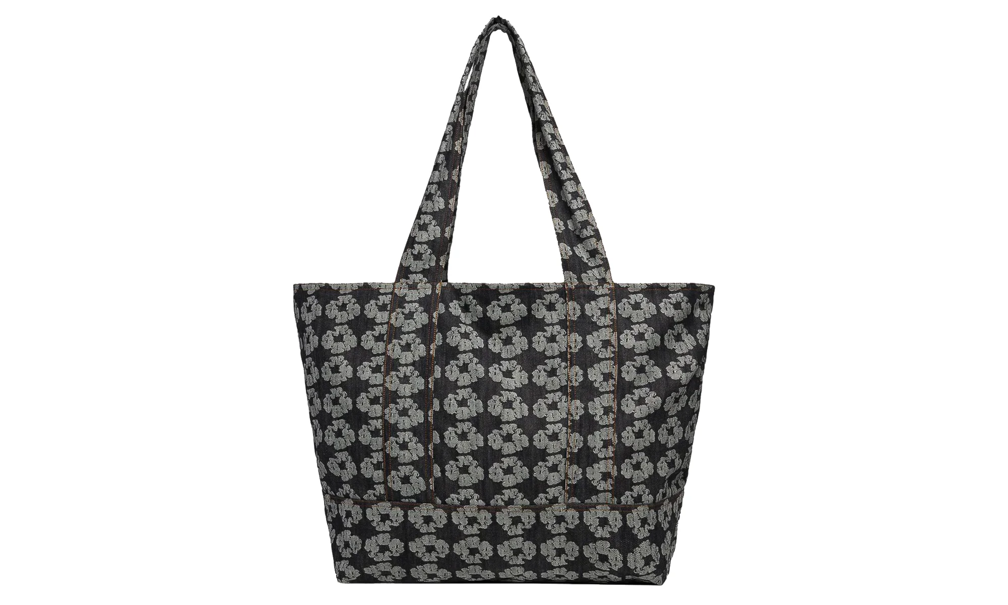 Jacquard Wreath Denim Tote Bag "Dark Wash" DT868 - 1