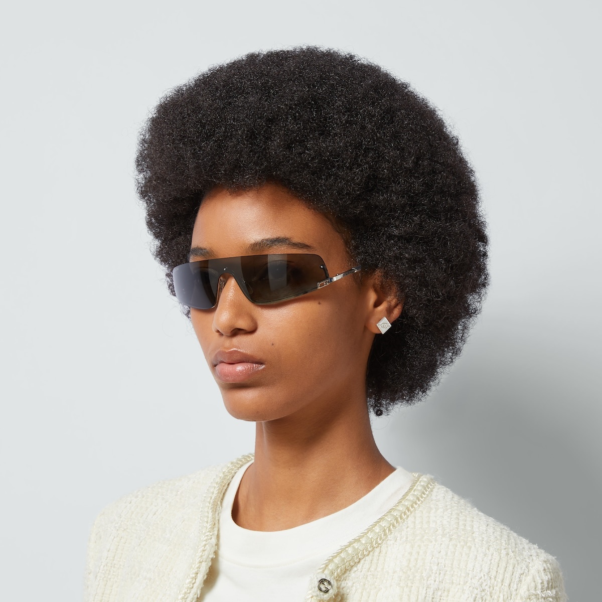 GUCCI Mask-shaped frame sunglasses | REVERSIBLE
