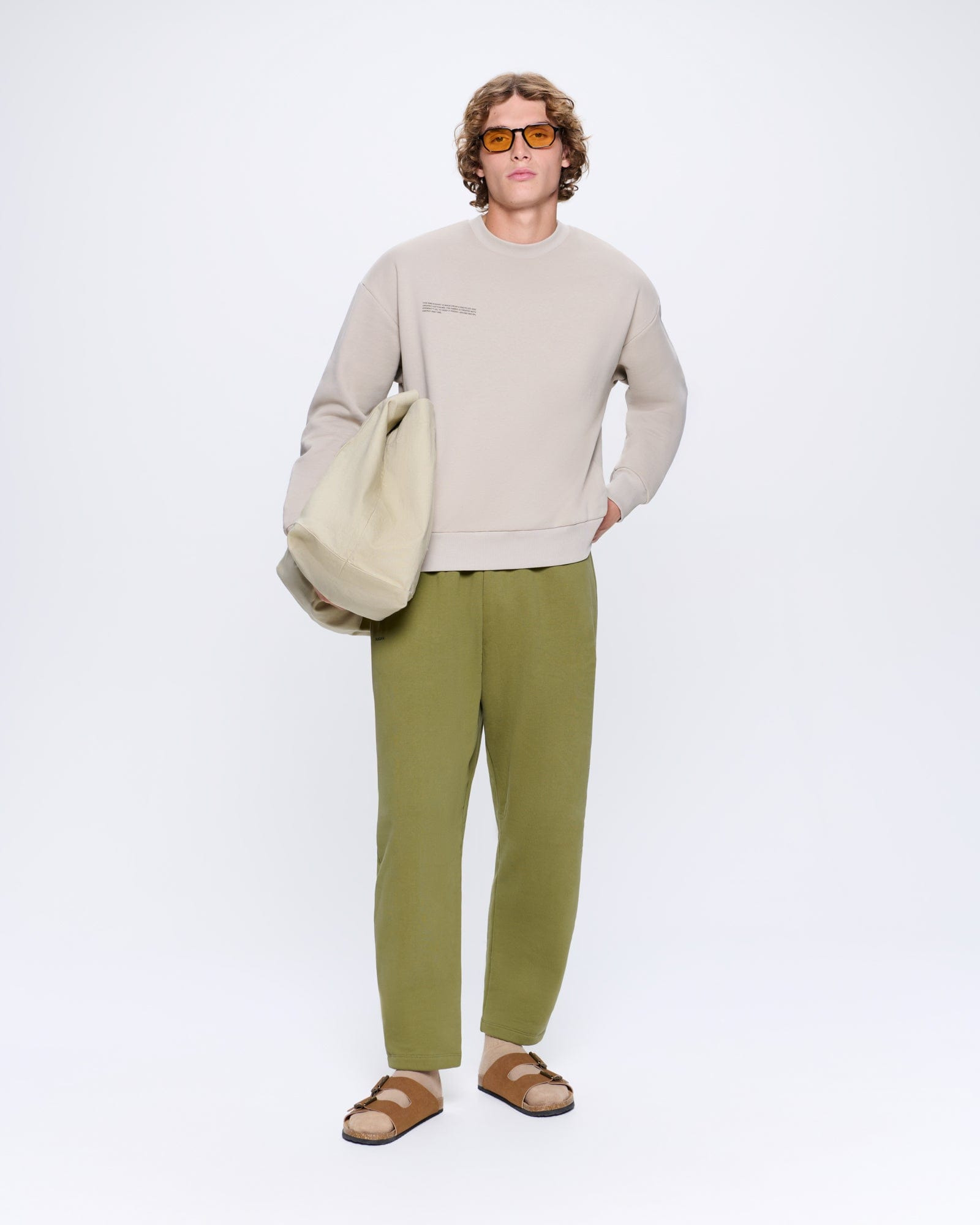 Mens 365 Heavyweight Sweatshirt - Stone - 3