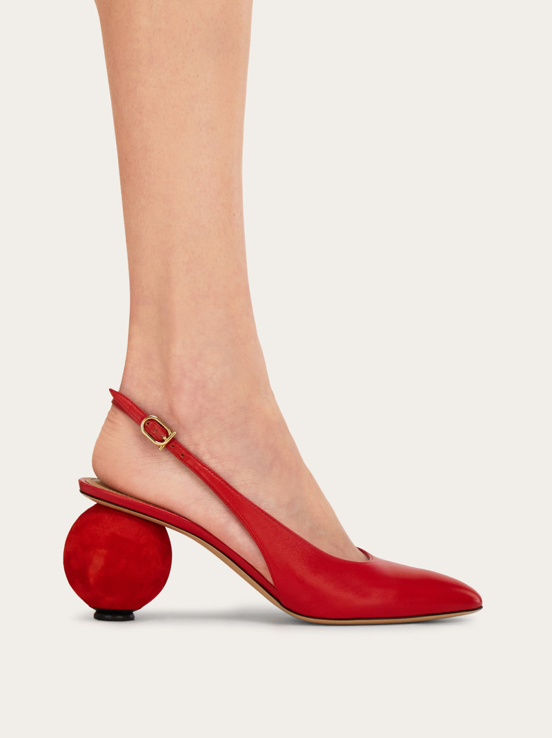 FERRAGAMO Spherical heel slingback pump outlook