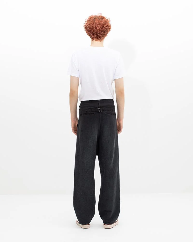 visvim PASTORAL PANTS MOLESKIN DMGD BLACK | REVERSIBLE