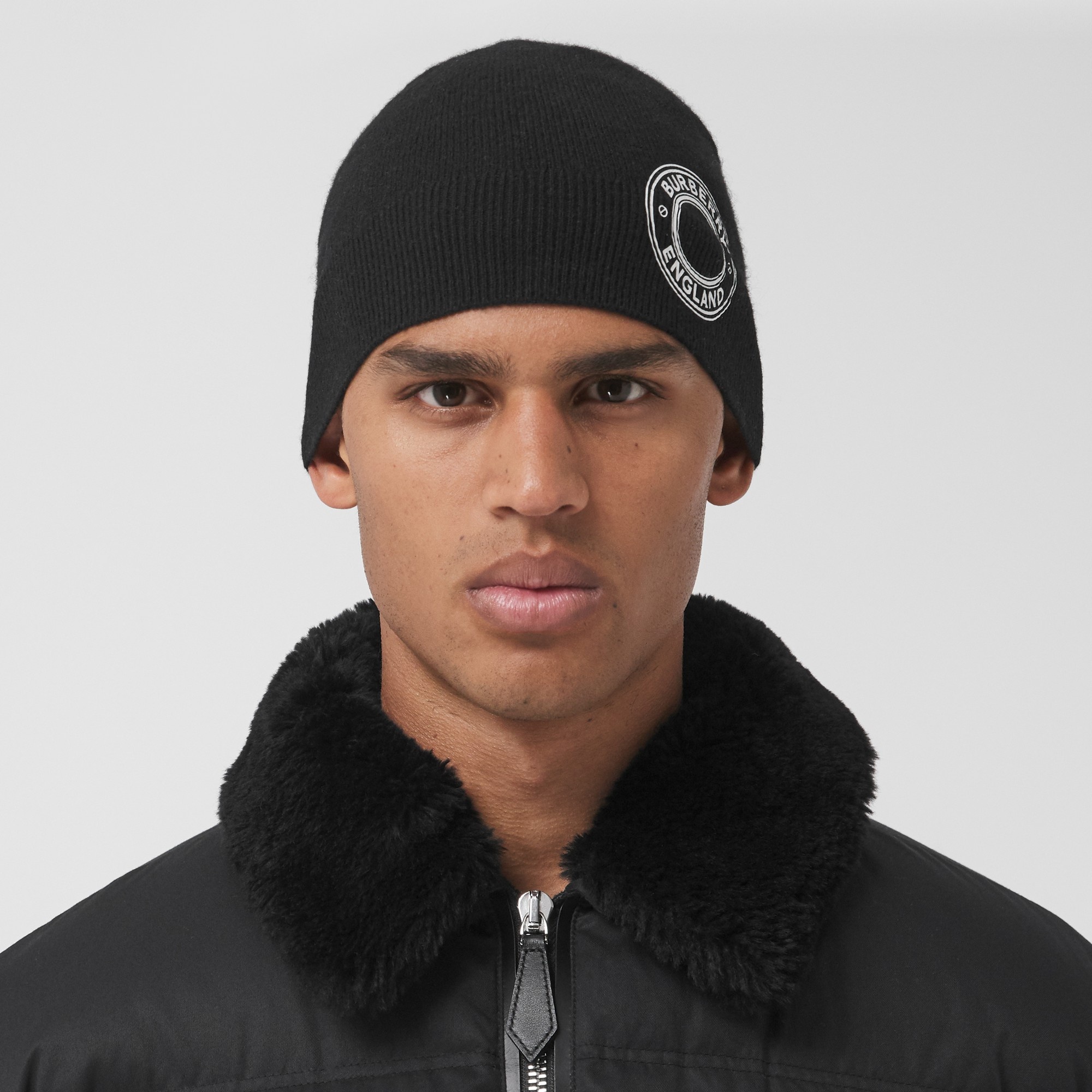 Logo Graphic Cashmere Blend Beanie - 4