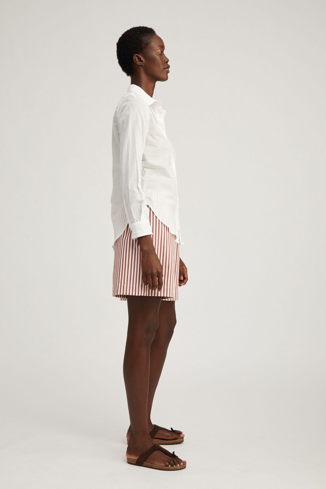 WHITE VOILE FITTED BUTTON DOWN - 3