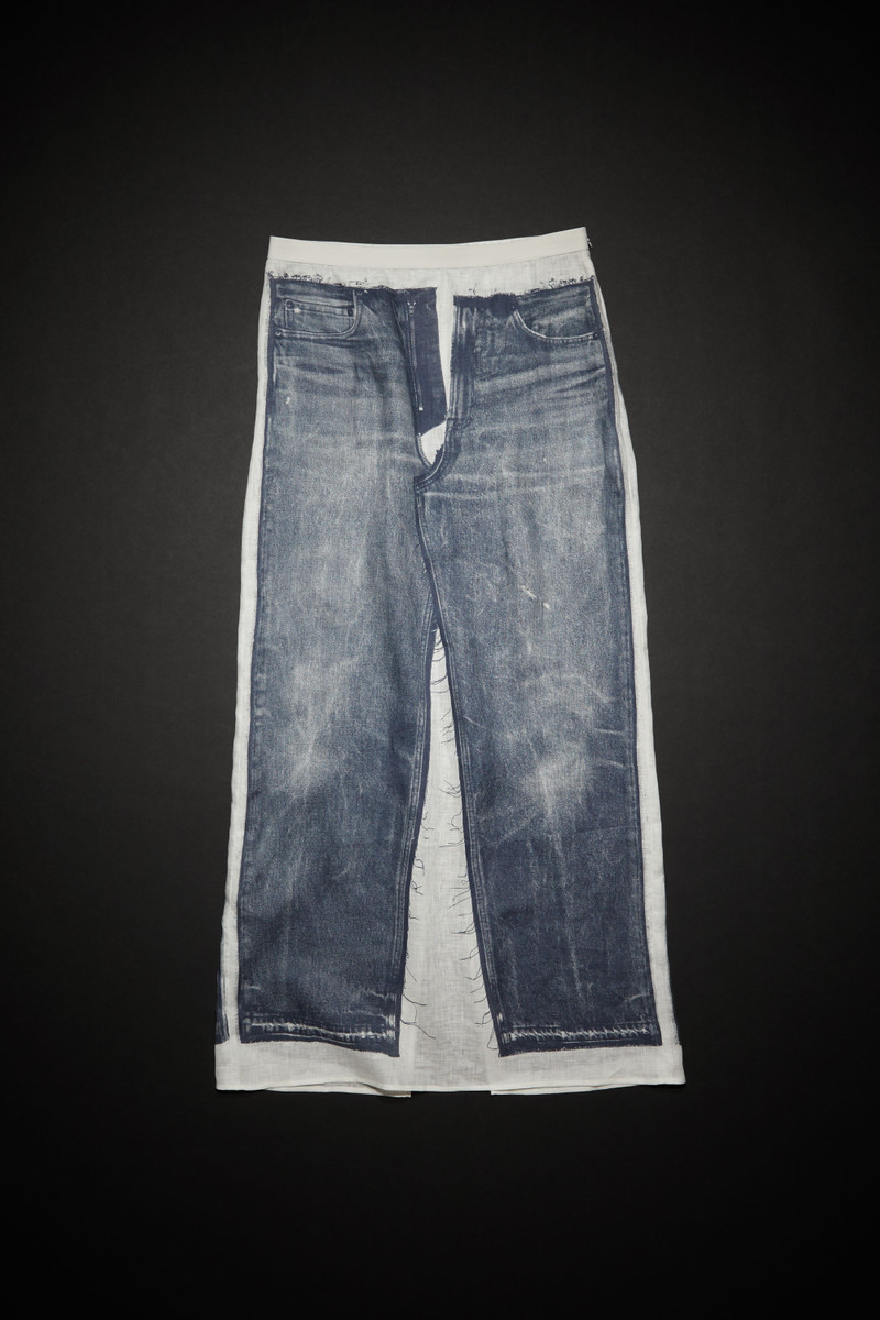 Denim print skirt - Denim blue 6