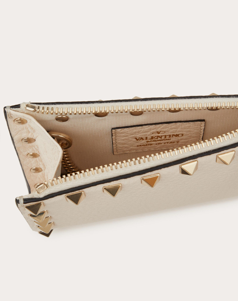 ROCKSTUD GRAINY CALFSKIN KEYCHAIN 5