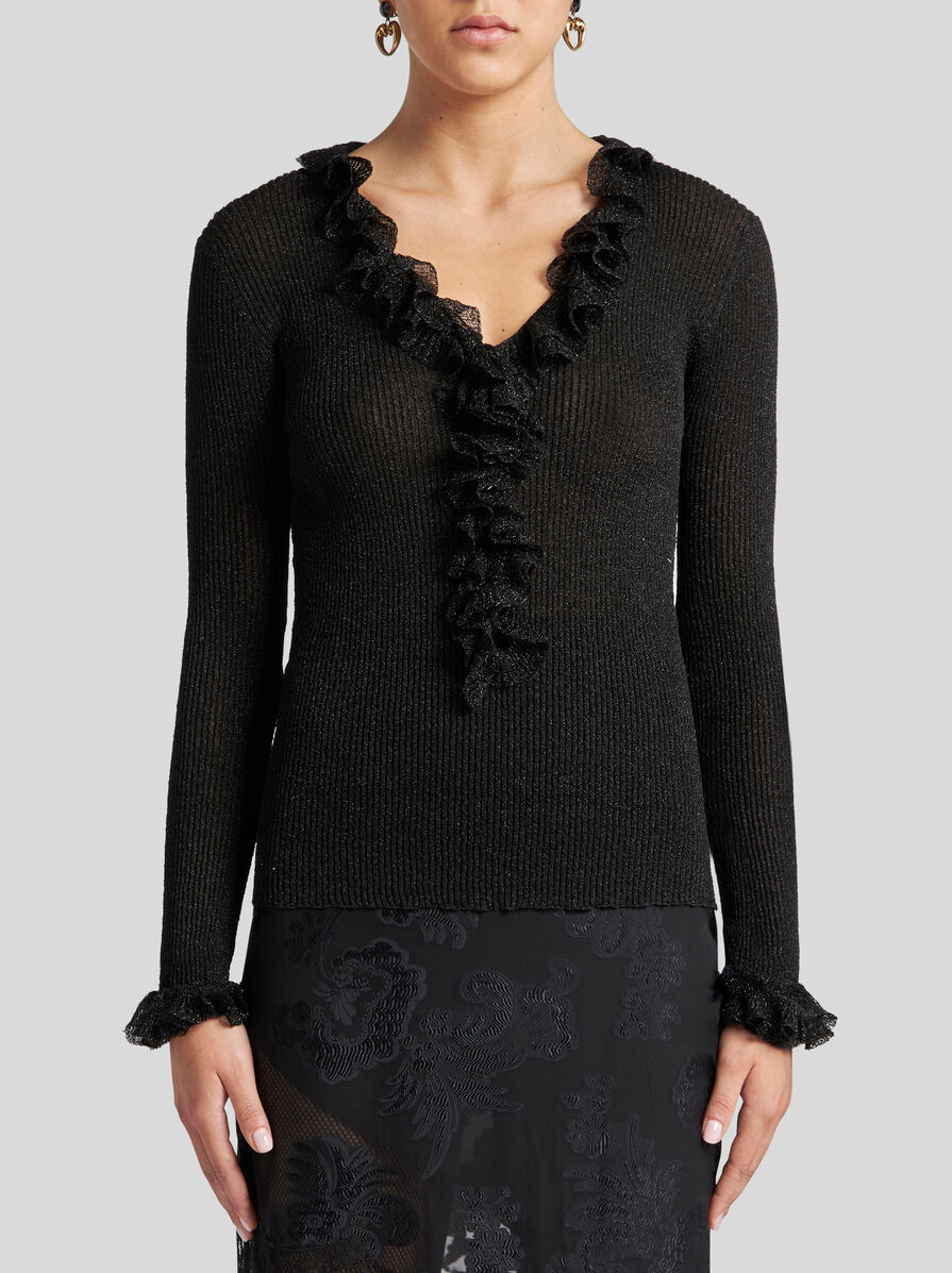 METALLIC TOP WITH FLOUNCES - 2
