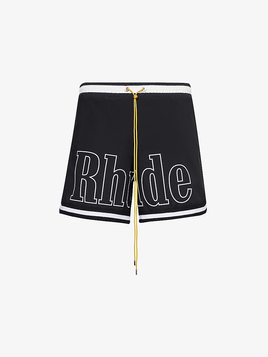 Basketball brand-print woven shorts - 1