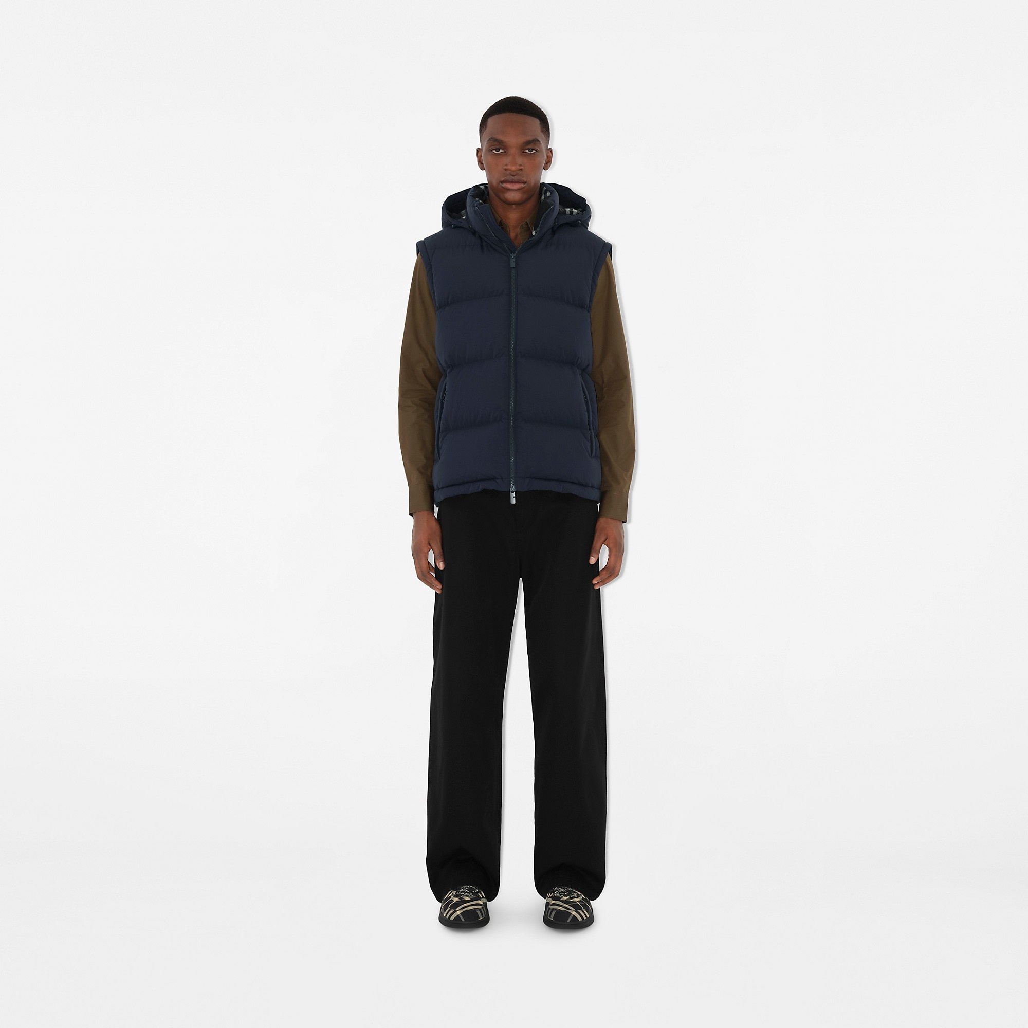 Detachable Sleeve Nylon Puffer Jacket - 6