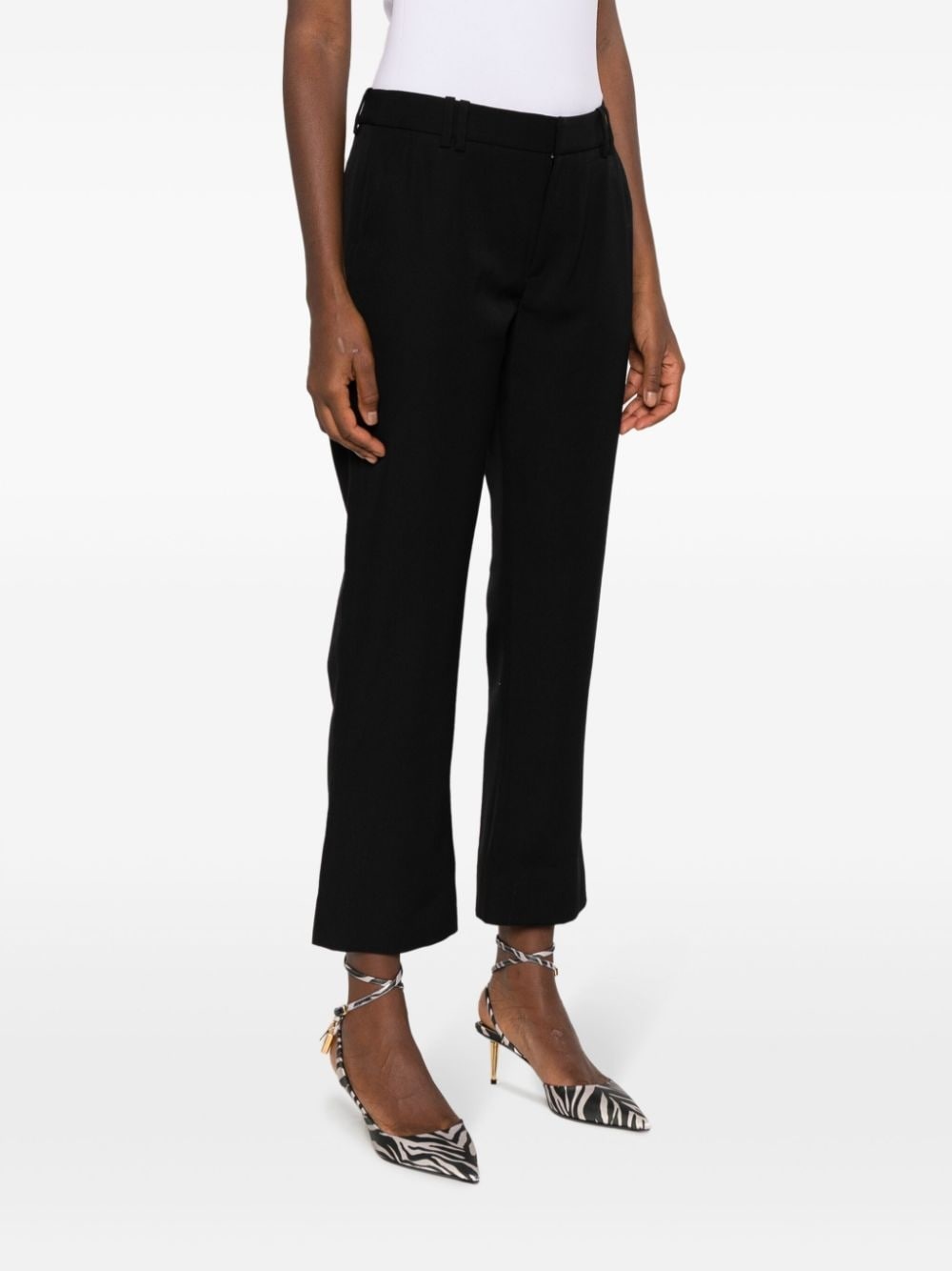 virgin-wool cropped trousers - 3