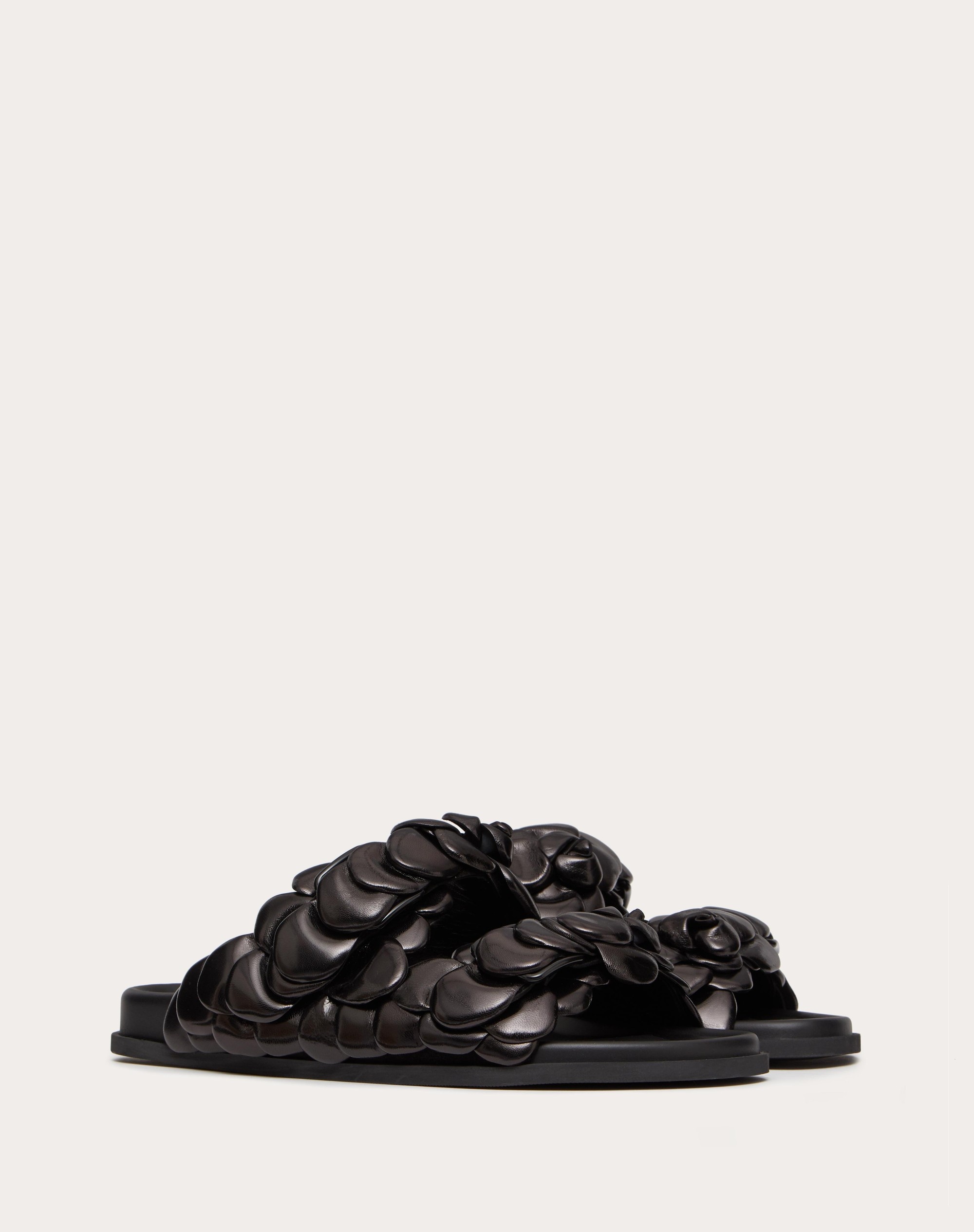 ATELIER SHOE VALENTINO GARAVANI KIDSKIN SLIDE SANDAL WITH PETALS - 2