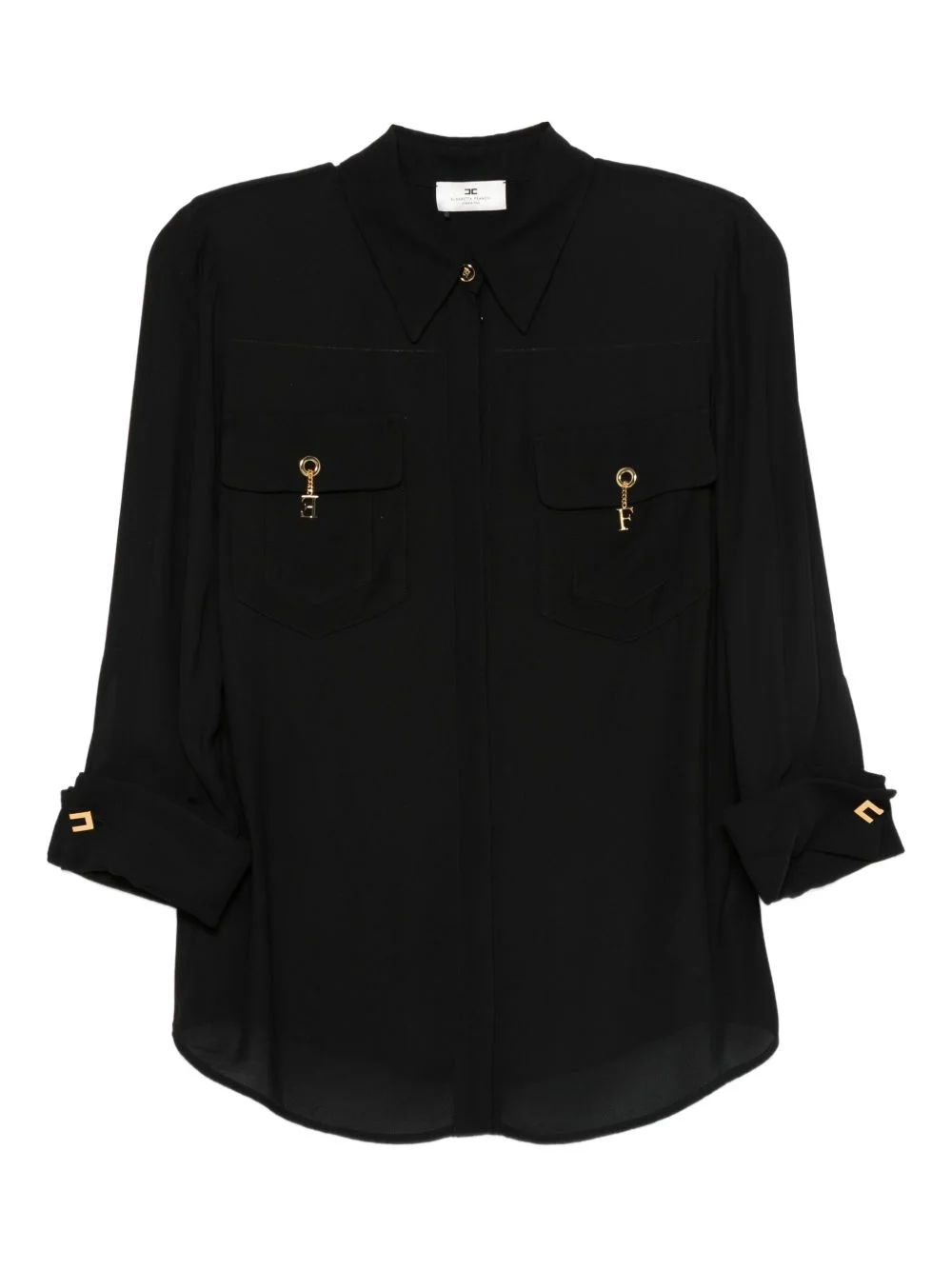 key-detail pocket shirt - 1