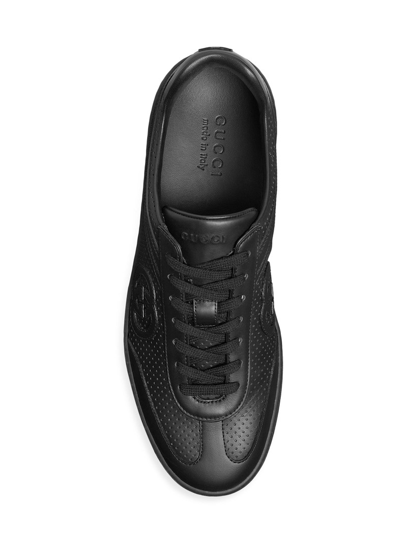 Men's G74 Retro Leather Sneakers - Black 4