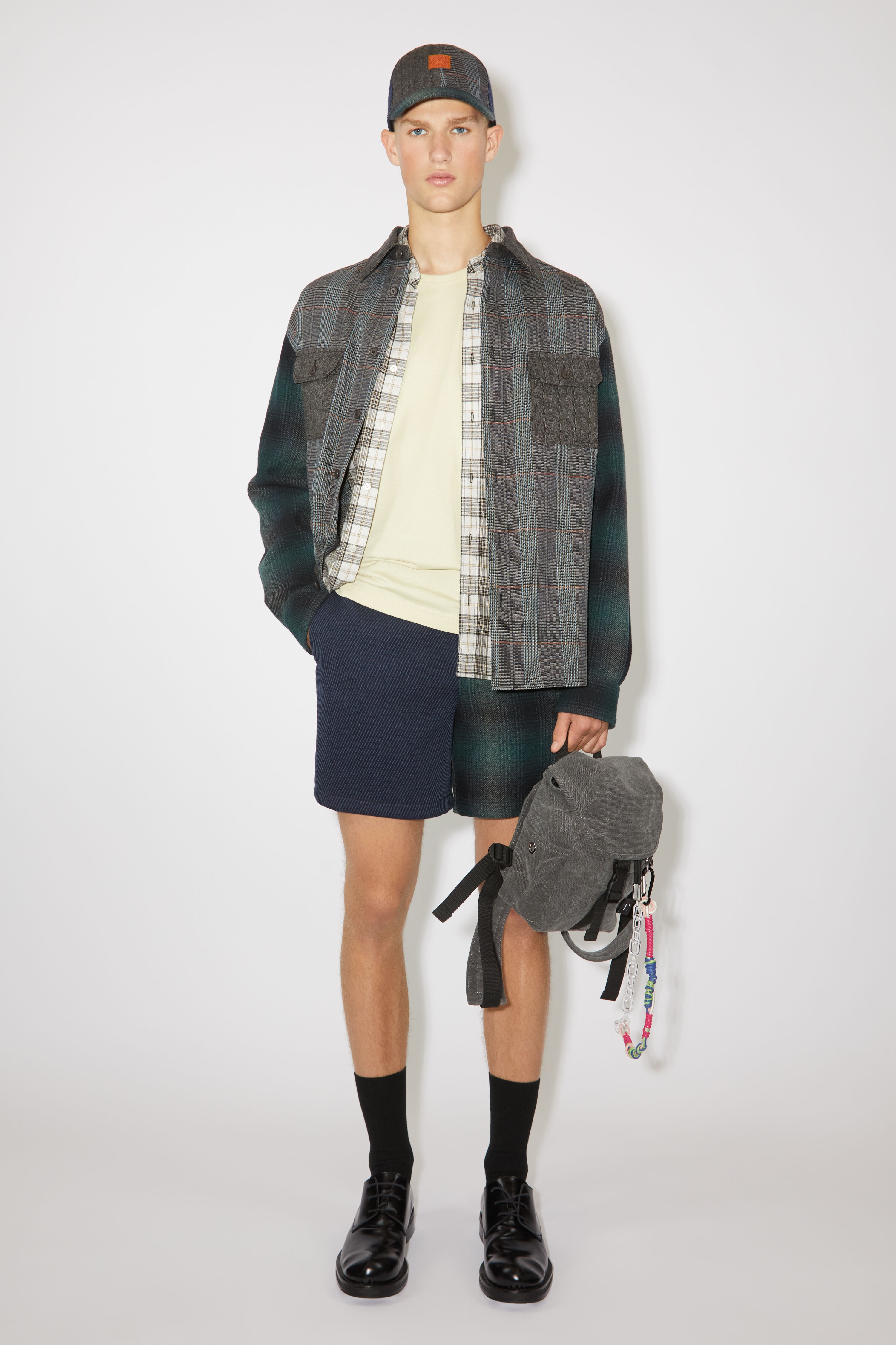 Patchwork shirt - Blue/green - 2