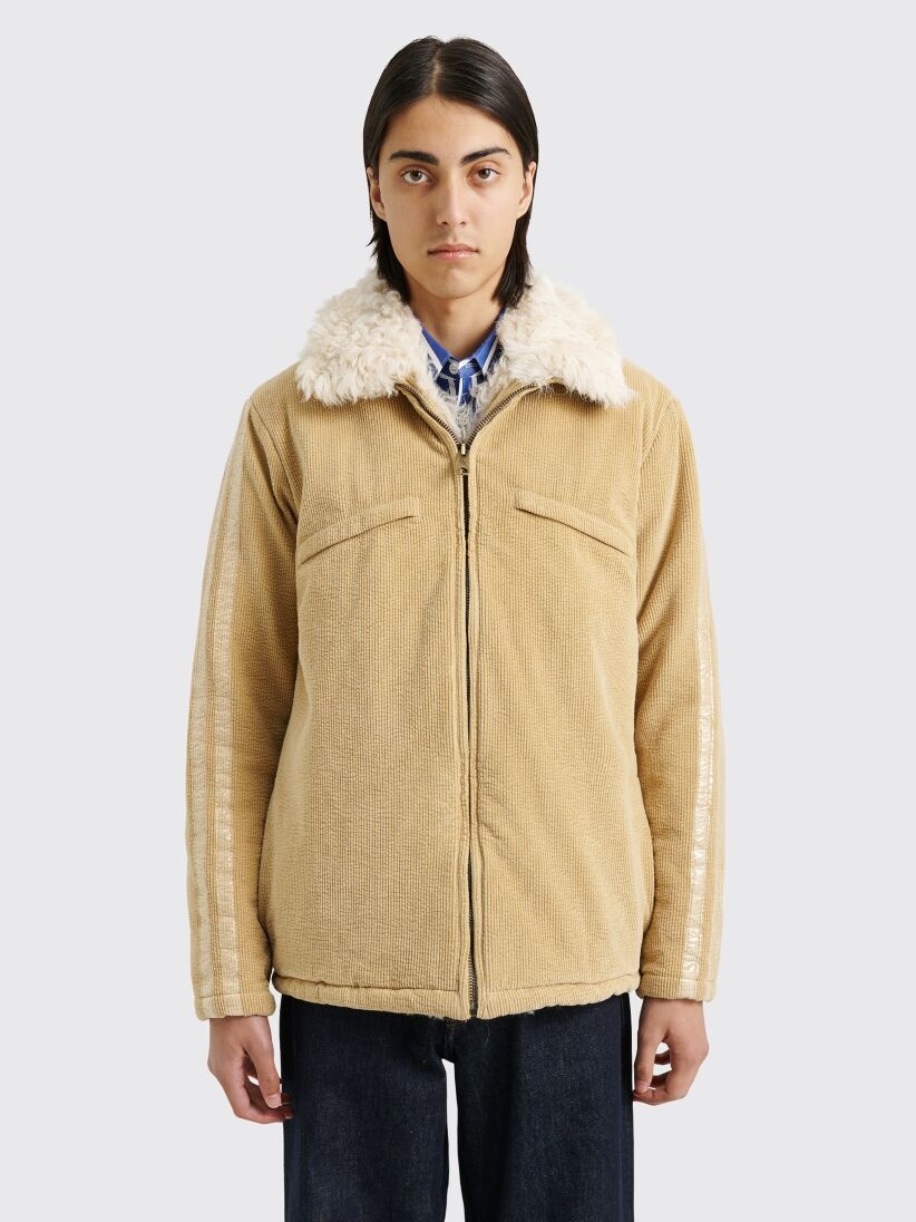 Mens corduroy jacket hot sale with fur collar