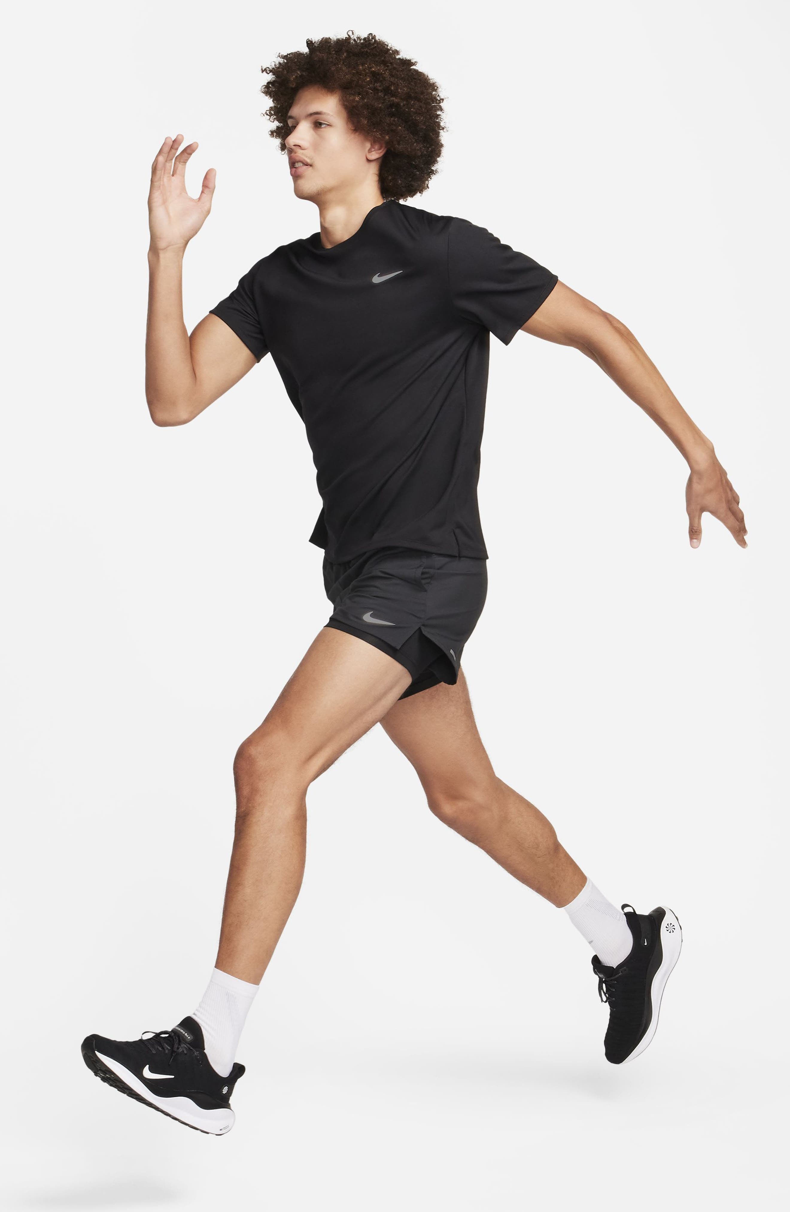 Nike Dri-FIT Stride 2-in-1 Running Shorts in Black/Black/Black at Nordstrom - 8
