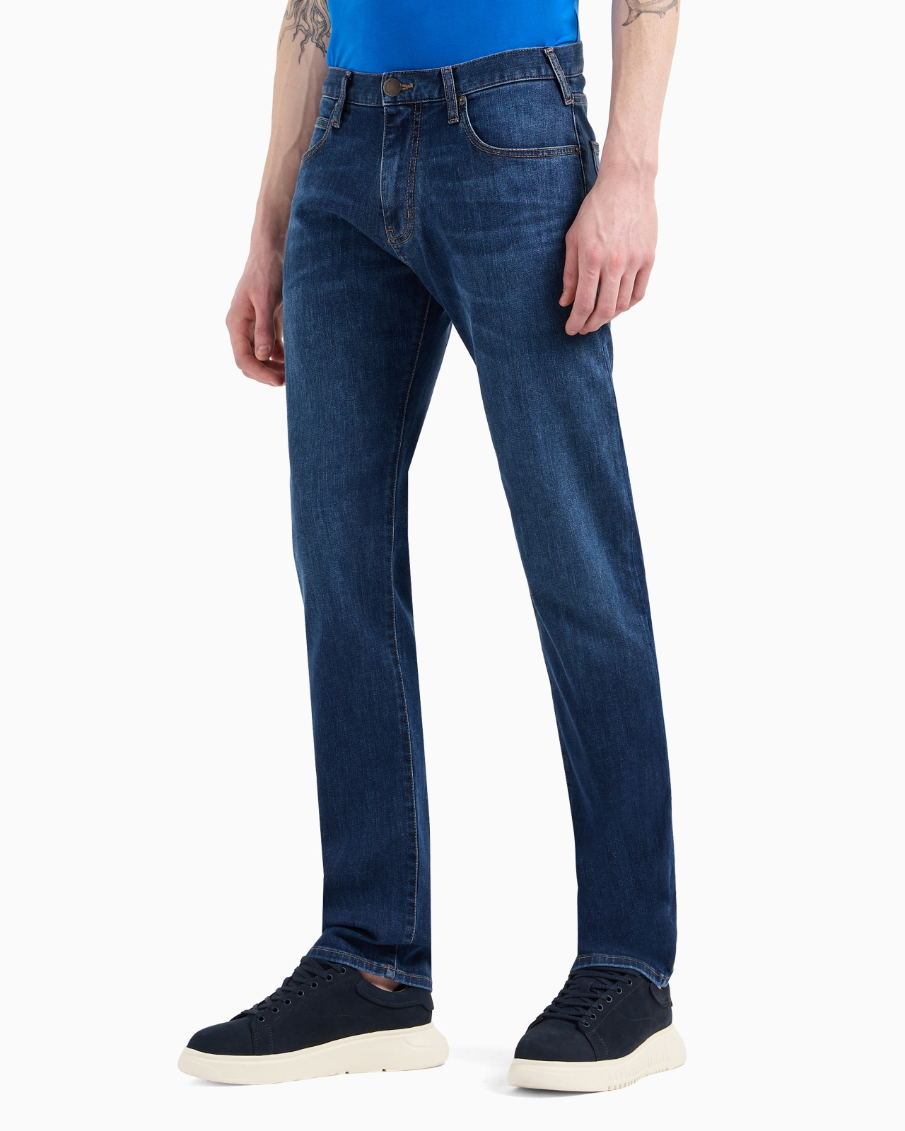 J45 Regular-fit, washed twill 11.5 oz comfort-denim jeans - 4