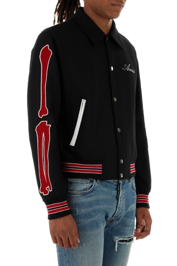 AMIRI Black wool blend bomber jacket | gebnegozionline