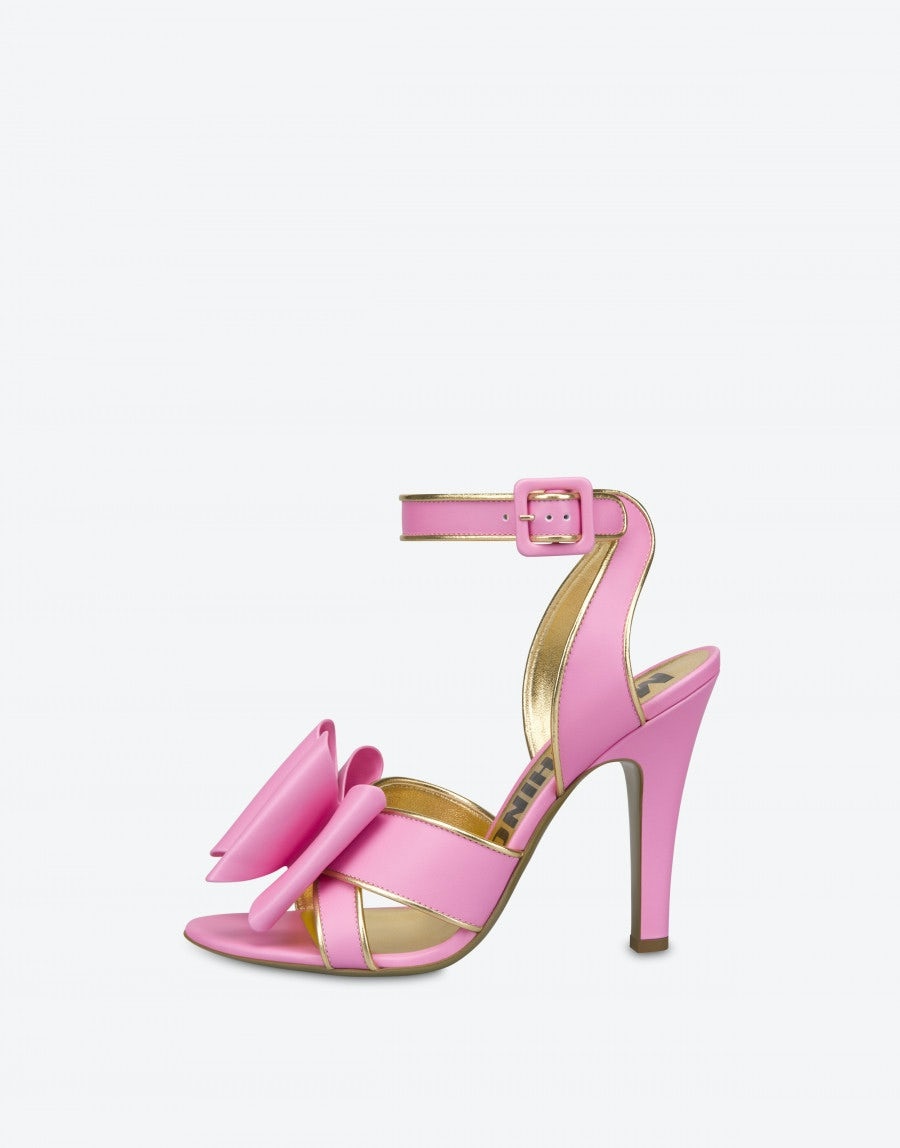 LOW BOW CALFSKIN SANDALS - 2