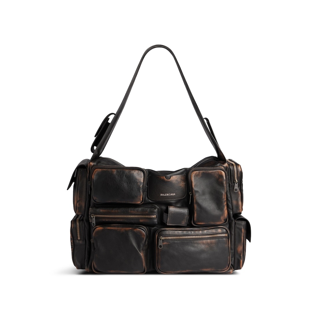 BALENCIAGA Men's Superbusy Large Sling Bag Used Effect in