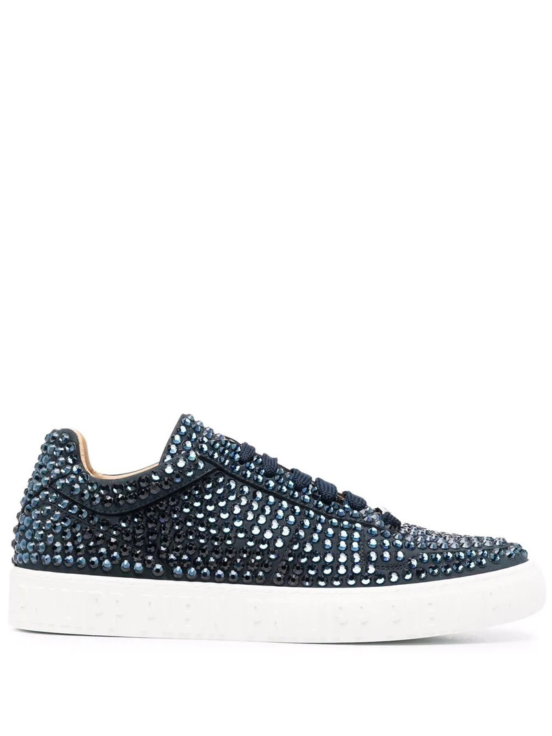 rhinestone lace-up sneakers 1