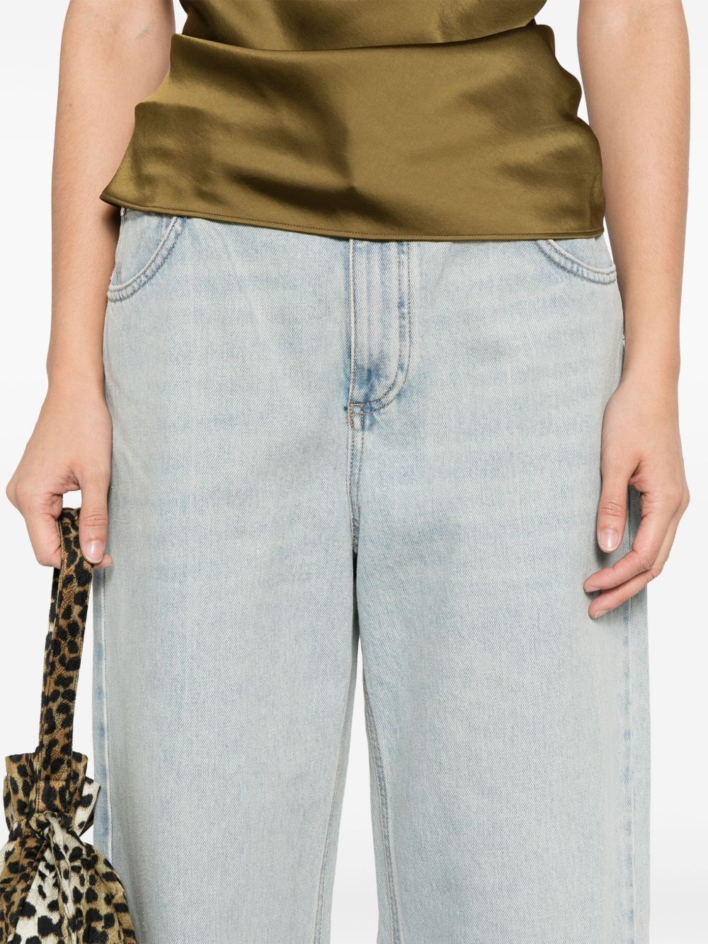 logo-embroidered jeans - 5