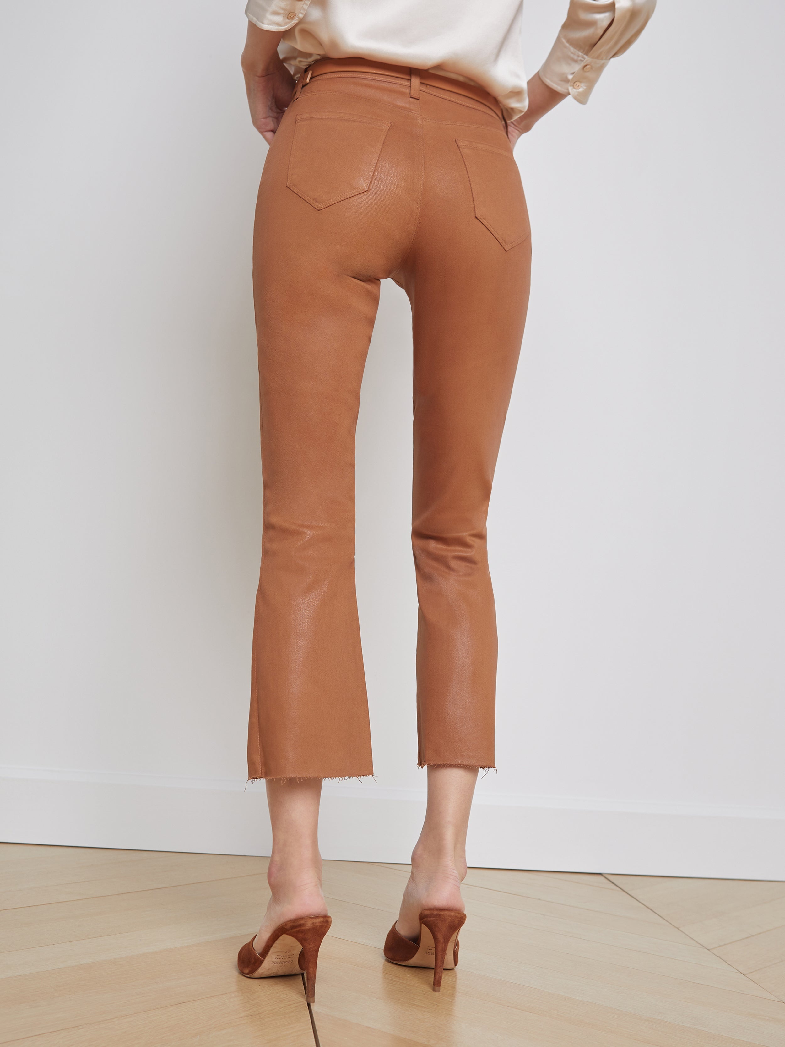 Kendra Coated Cropped Flare Jean - 5